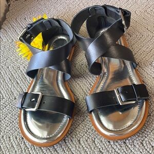 J. Crew Black Strappy Sandals